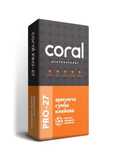 Армуюча суміш клейова Coral PRO 27